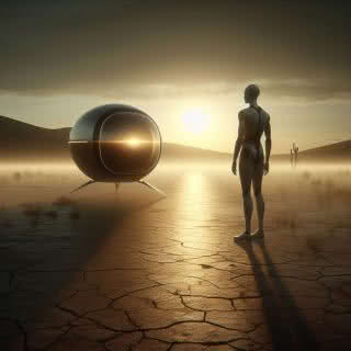 Zarr Returns To Earth is a reflective electronic song exploring exile, persistence, and the android’s journey home, with ambient textures and minimal sounds.